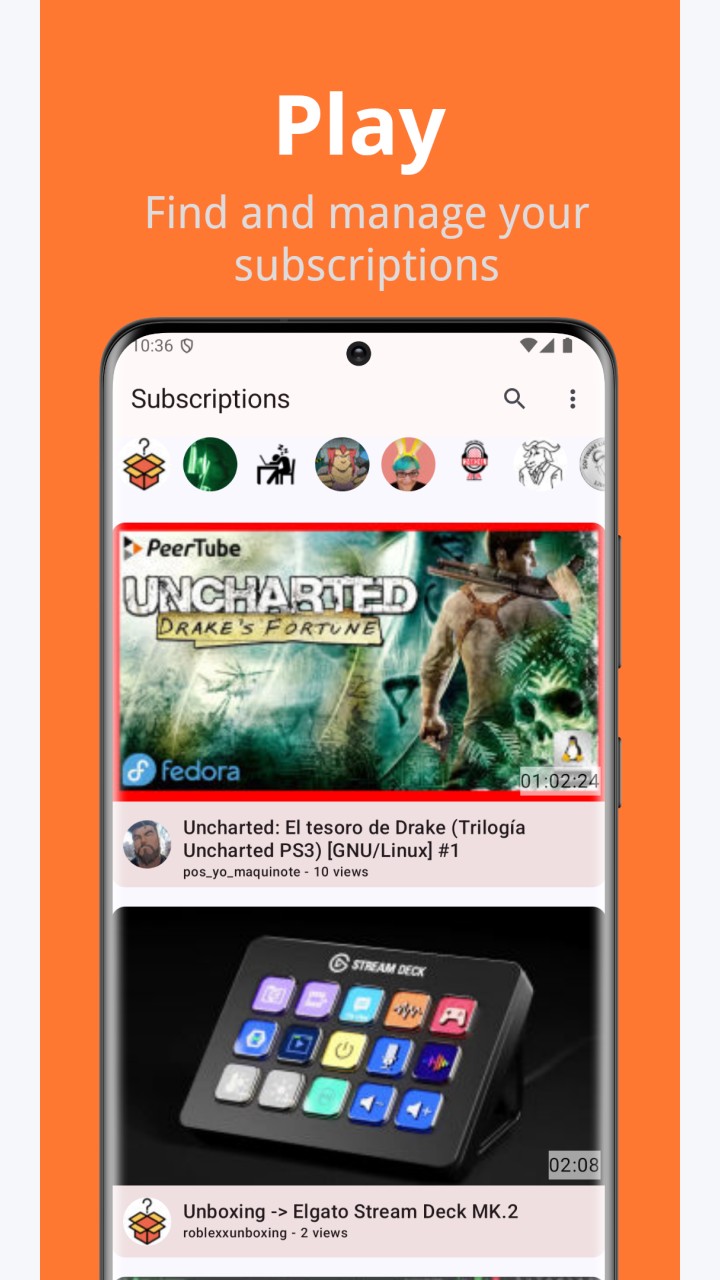 تصویر P2Play - کلاینت Peertube