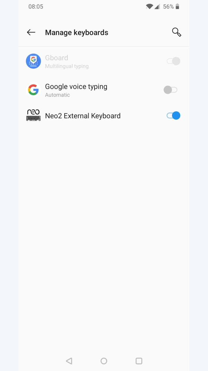 تصویر صفحه کلید خارجی Neo2