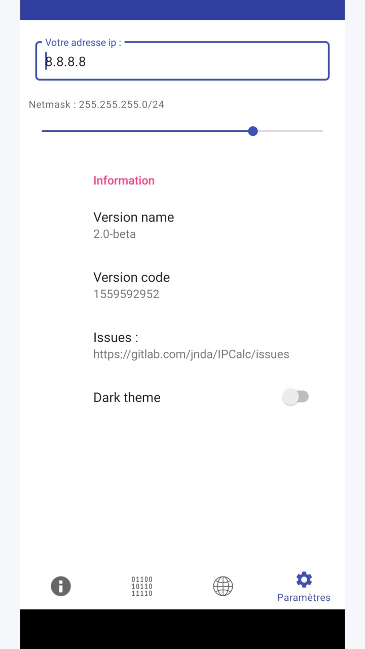 تصویر IPCalc اندروید
