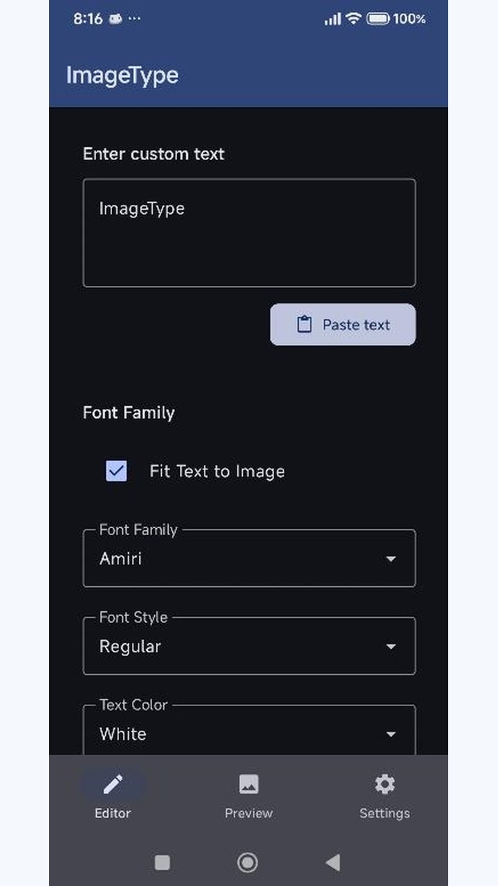 تصویر ImageType | ویرایشگر قابل دسترس