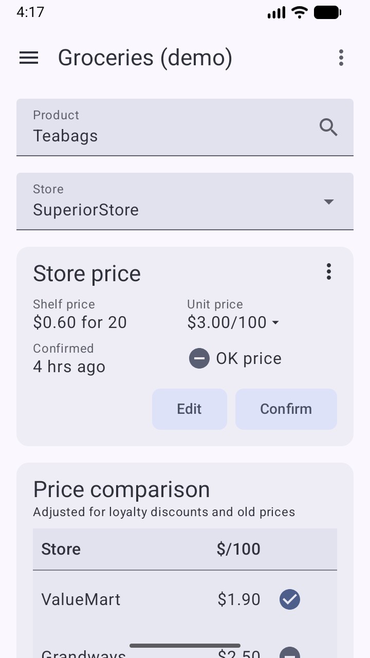 تصویر دفترچه ثبت قیمت من