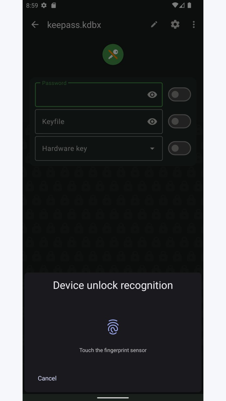 تصویر KeePassDX گاوصندوق کلید و رمز عبور