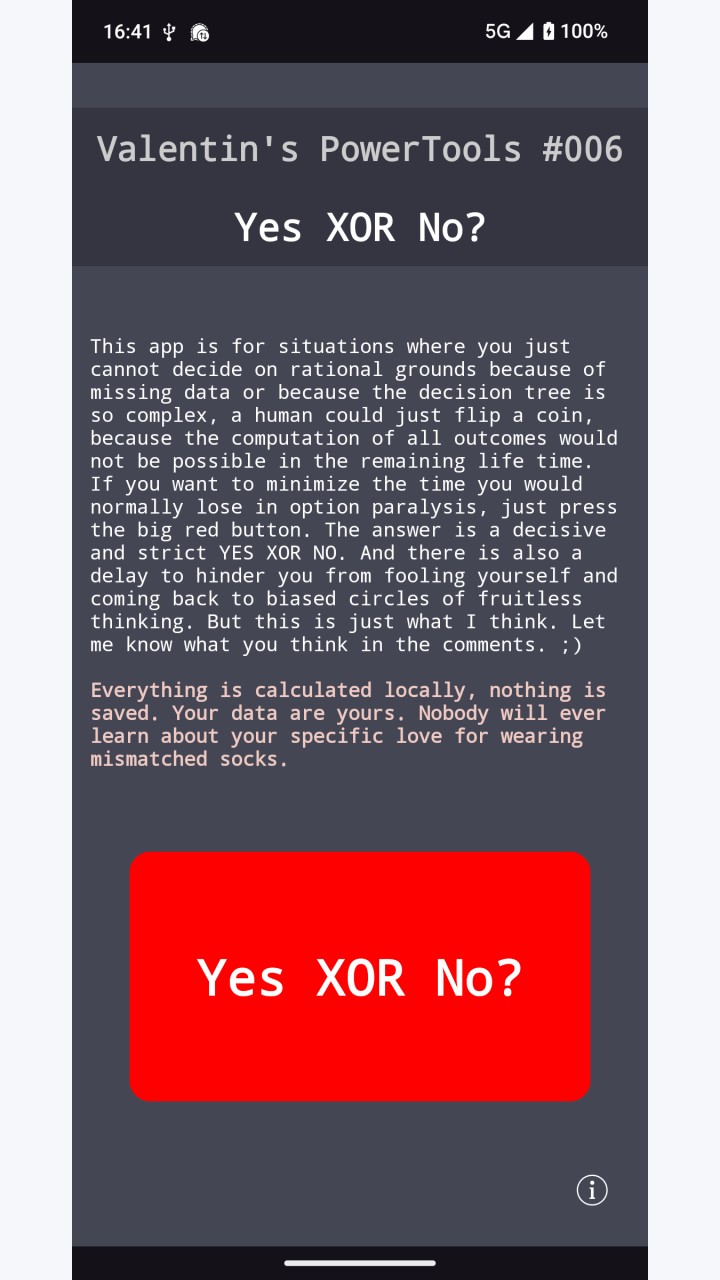 تصویر Valentin's PowerTools #006 - Yes XOR No?
