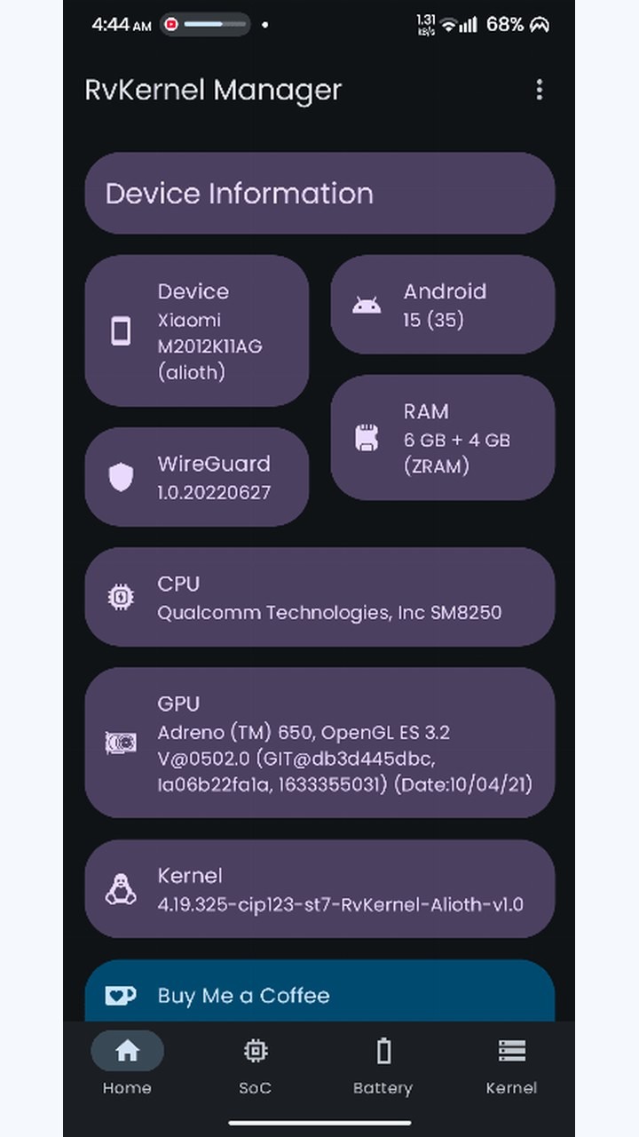 تصویر RvKernel Manager