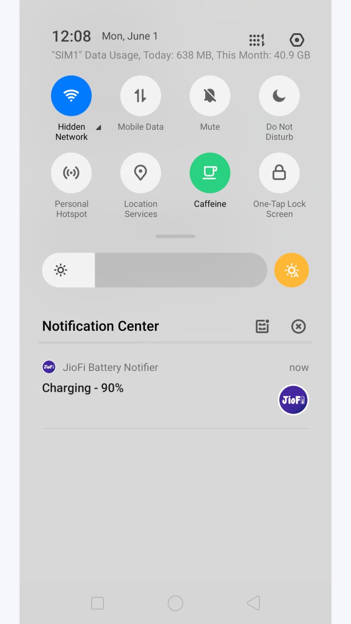 تصویر JioFi Battery Notifier