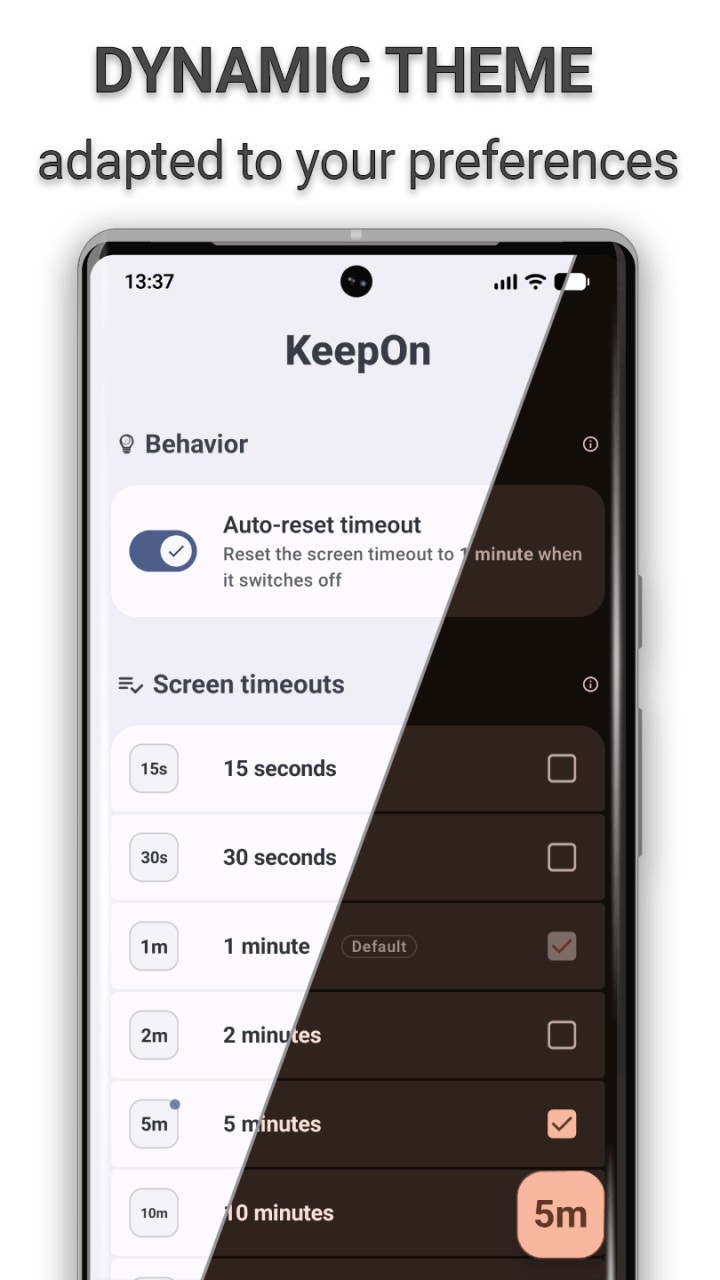 تصویر KeepOn - Keep your screen on smartly!