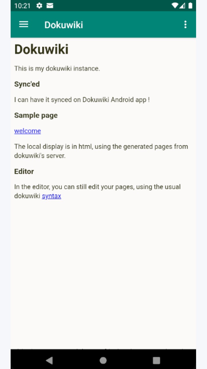 تصویر Dokuwiki Android