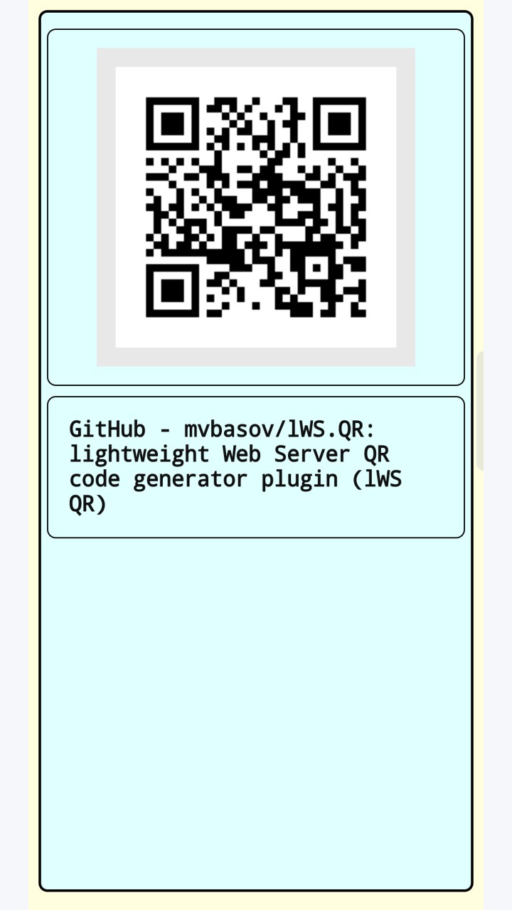 تصویر [lWS.QR] کد QR وب سرور سبک