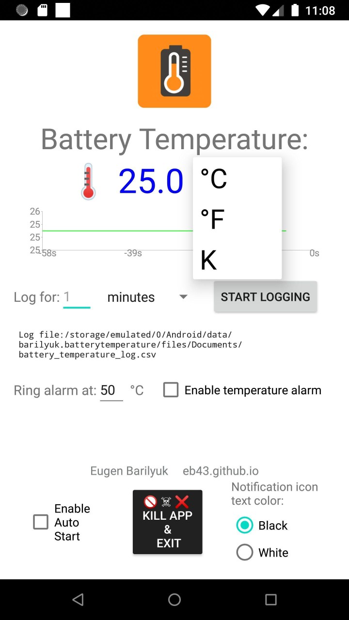 تصویر BatteryTemperatureDisplay