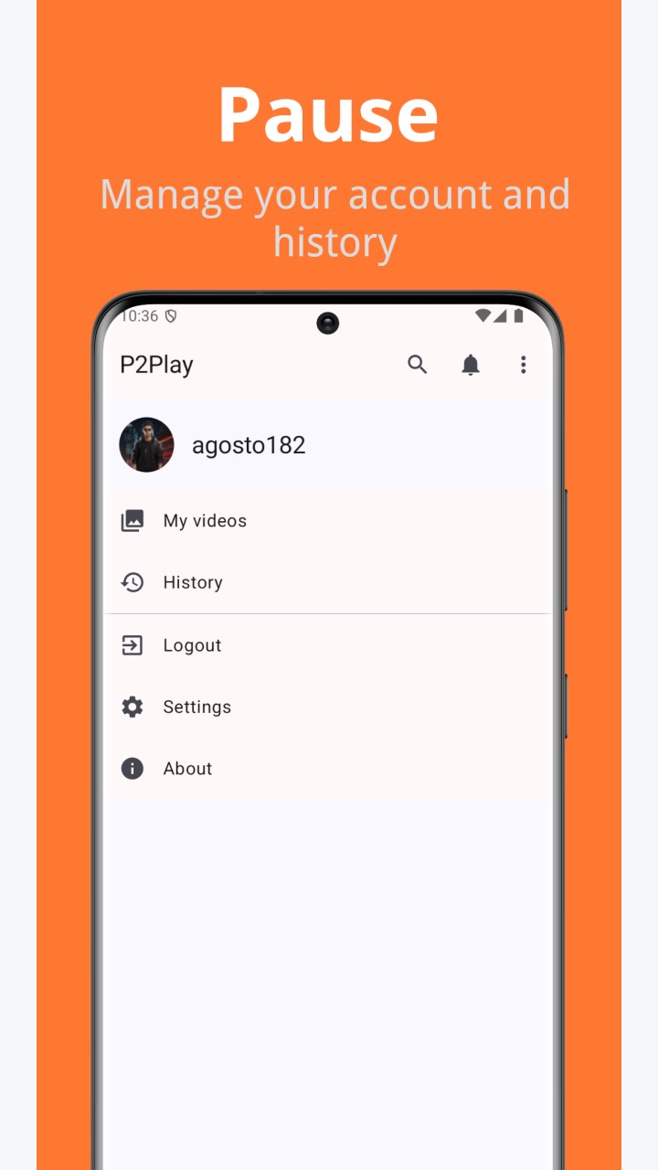 تصویر P2Play - کلاینت Peertube