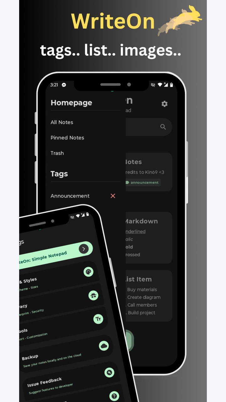 تصویر WriteOn: یادداشت‌برداری ساده