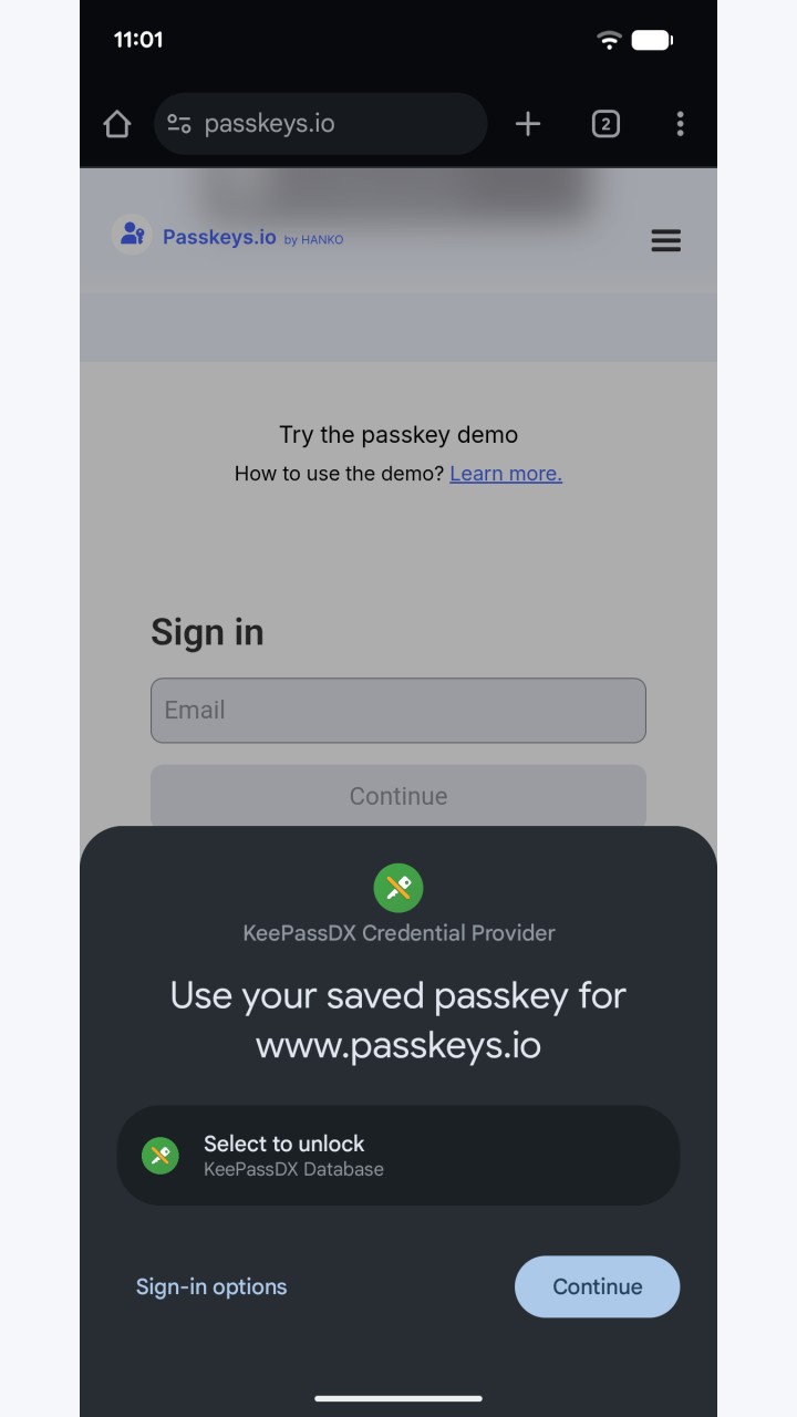 تصویر KeePassDX گاوصندوق کلید و رمز عبور