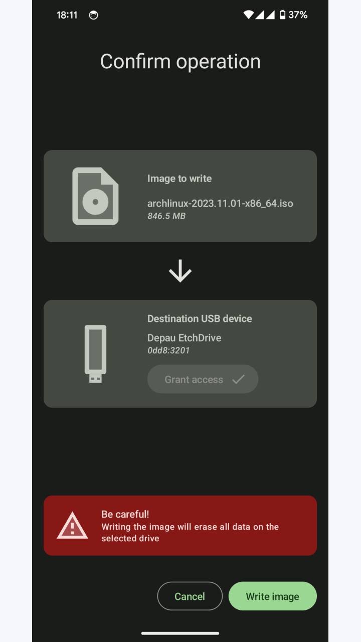 تصویر نوشتن ایمیج‌های سیستم عامل ISO به درایو USB