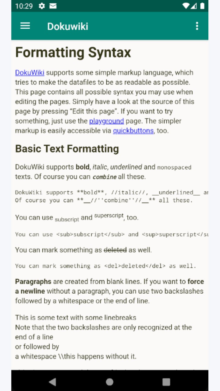 تصویر Dokuwiki Android