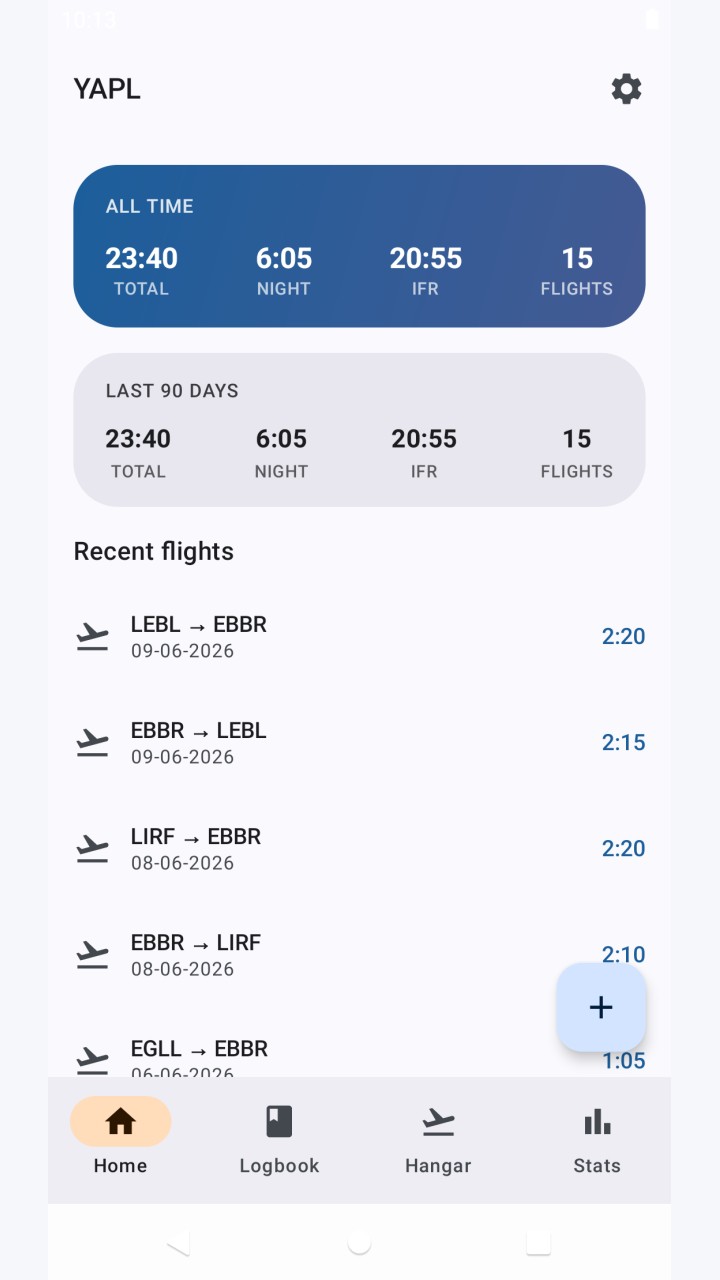 تصویر YAPL — Yet Another Pilot Log