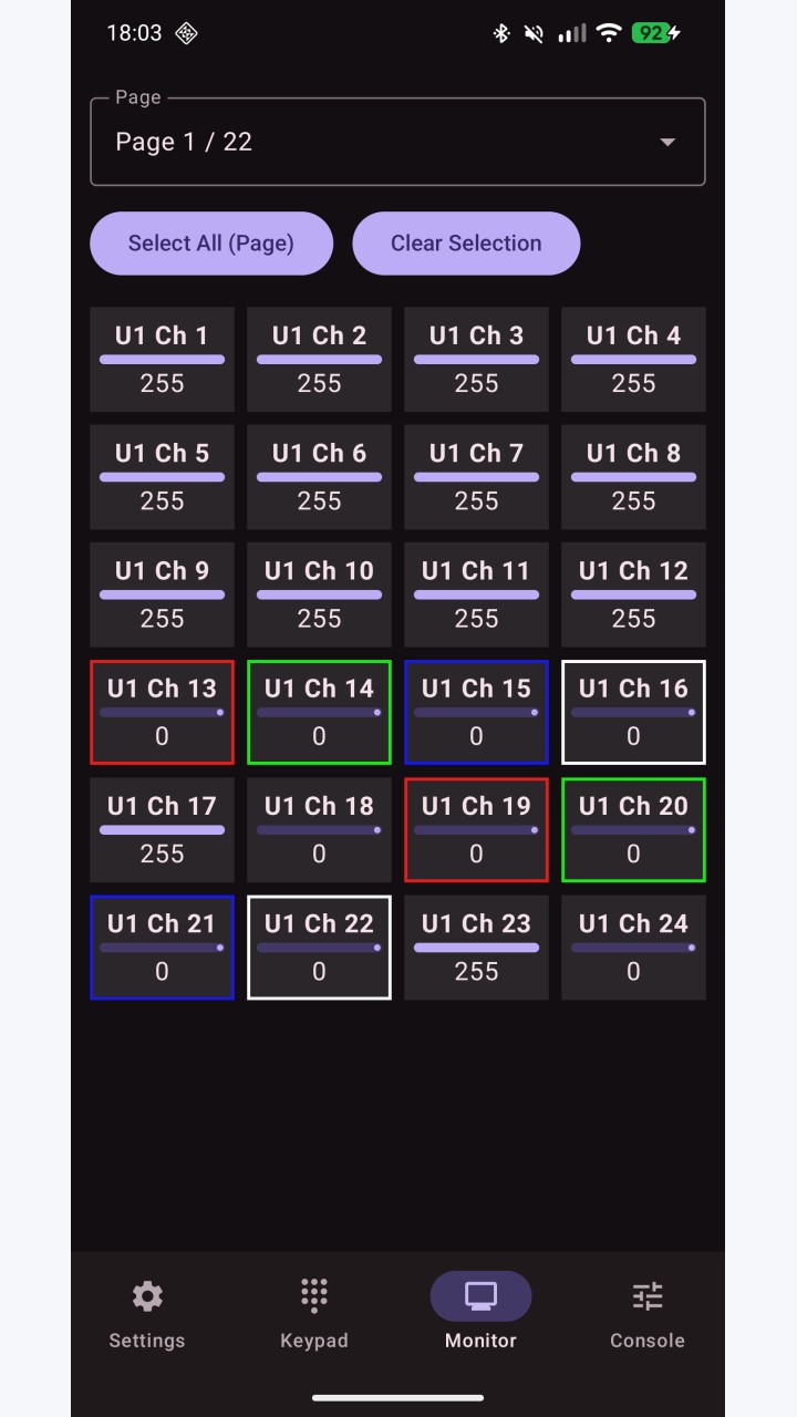 تصویر کنترلر برای QLC+