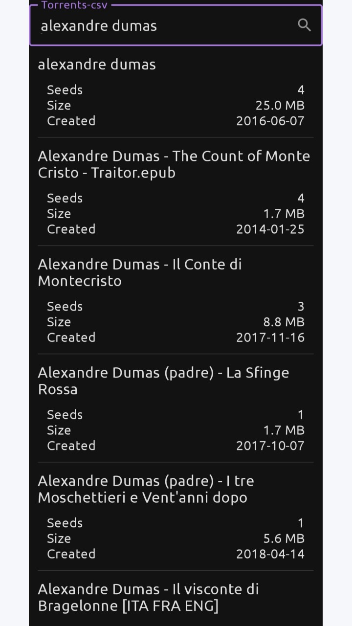 تصویر Torrents-csv-android