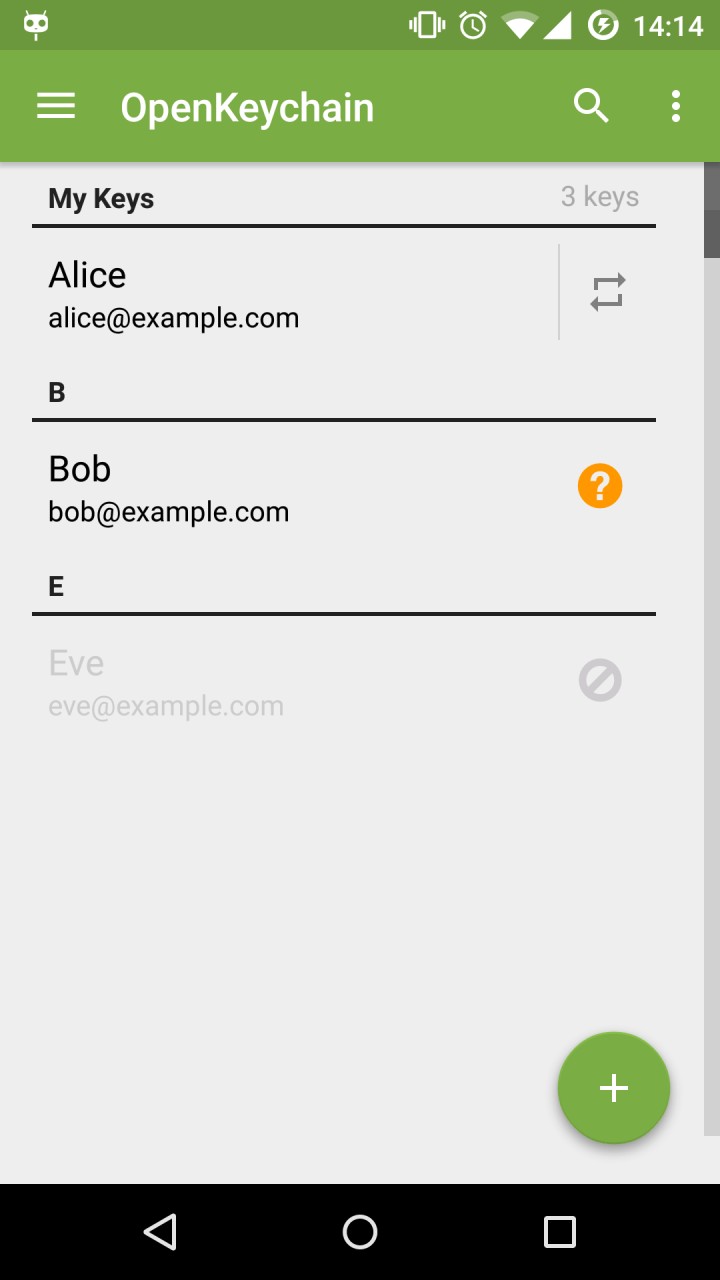 تصویر OpenKeychain: PGP آسان