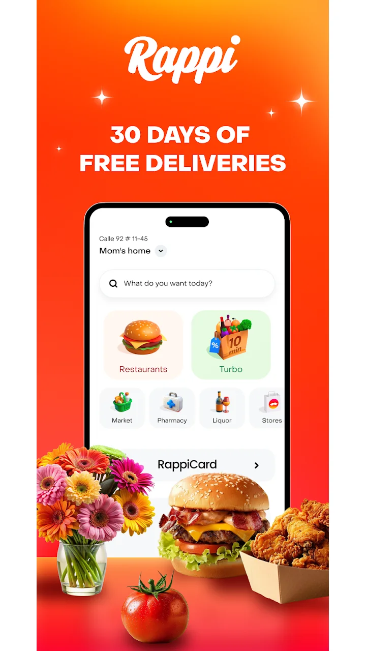 تصویر Rappi: تحویل غذا، مواد غذایی