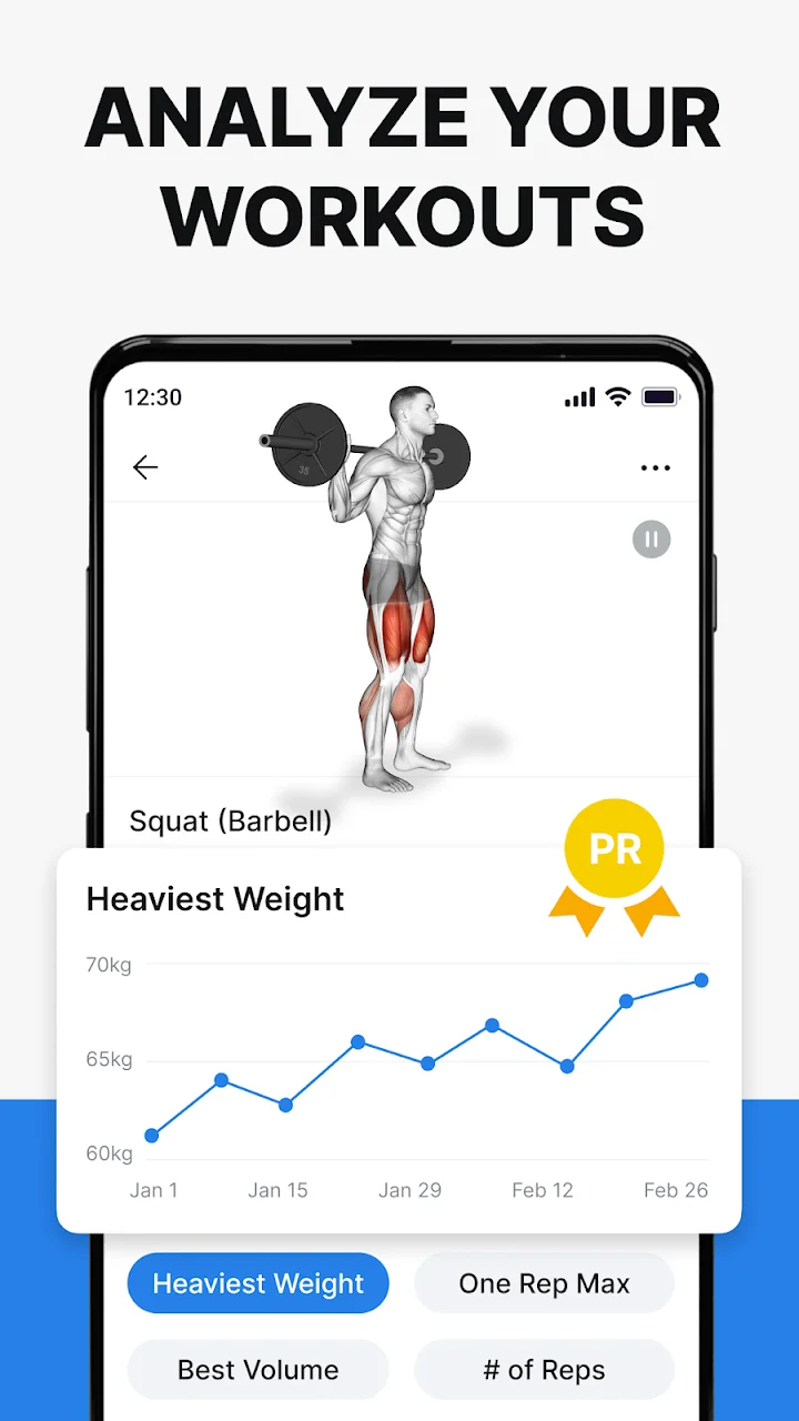 تصویر Hevy - Gym Log Workout Tracker