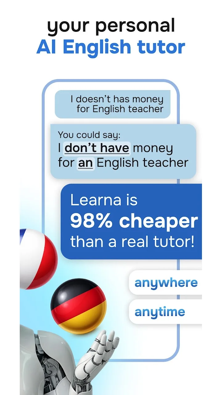 تصویر یادگیری انگلیسی، اسپانیایی: Learna