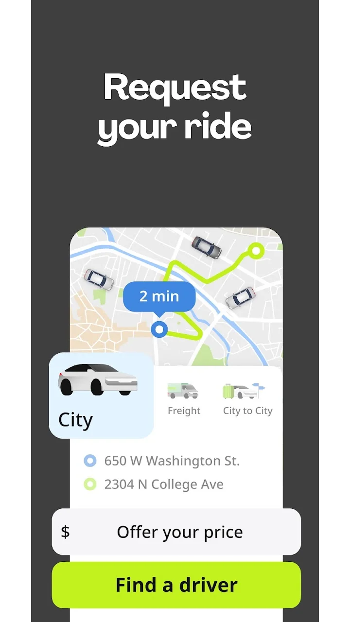 تصویر inDrive. Rides with fair fares