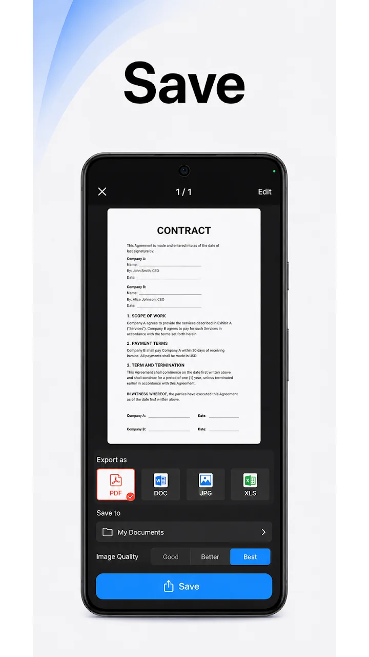 تصویر اپلیکیشن اسکن PDF - TapScanner