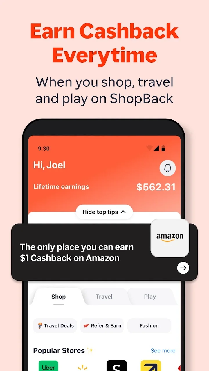 تصویر ShopBack: بازگشت وجه و پاداش