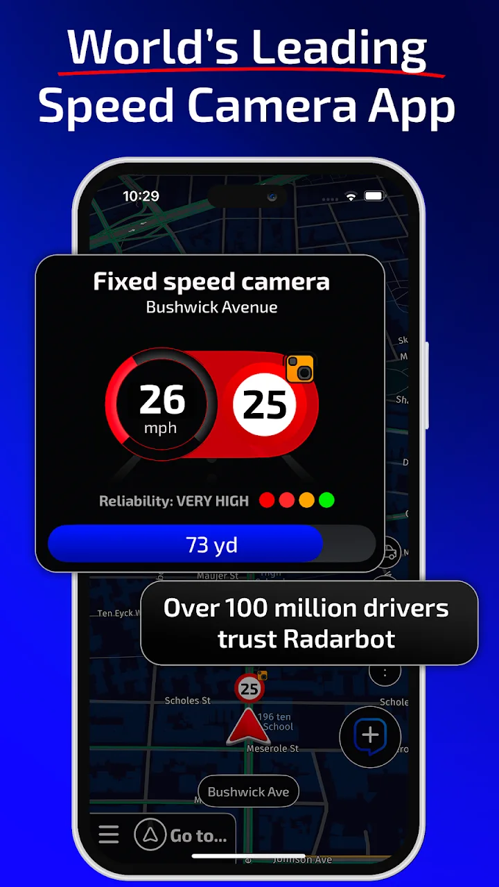 تصویر Radarbot: رادارตรวจจับ، GPS