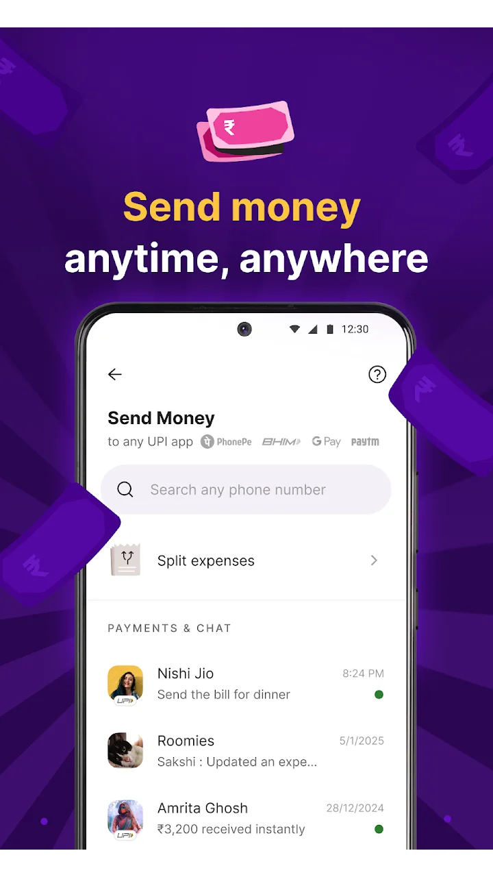 تصویر پرداخت‌های UPI، وام، اپلیکیشن