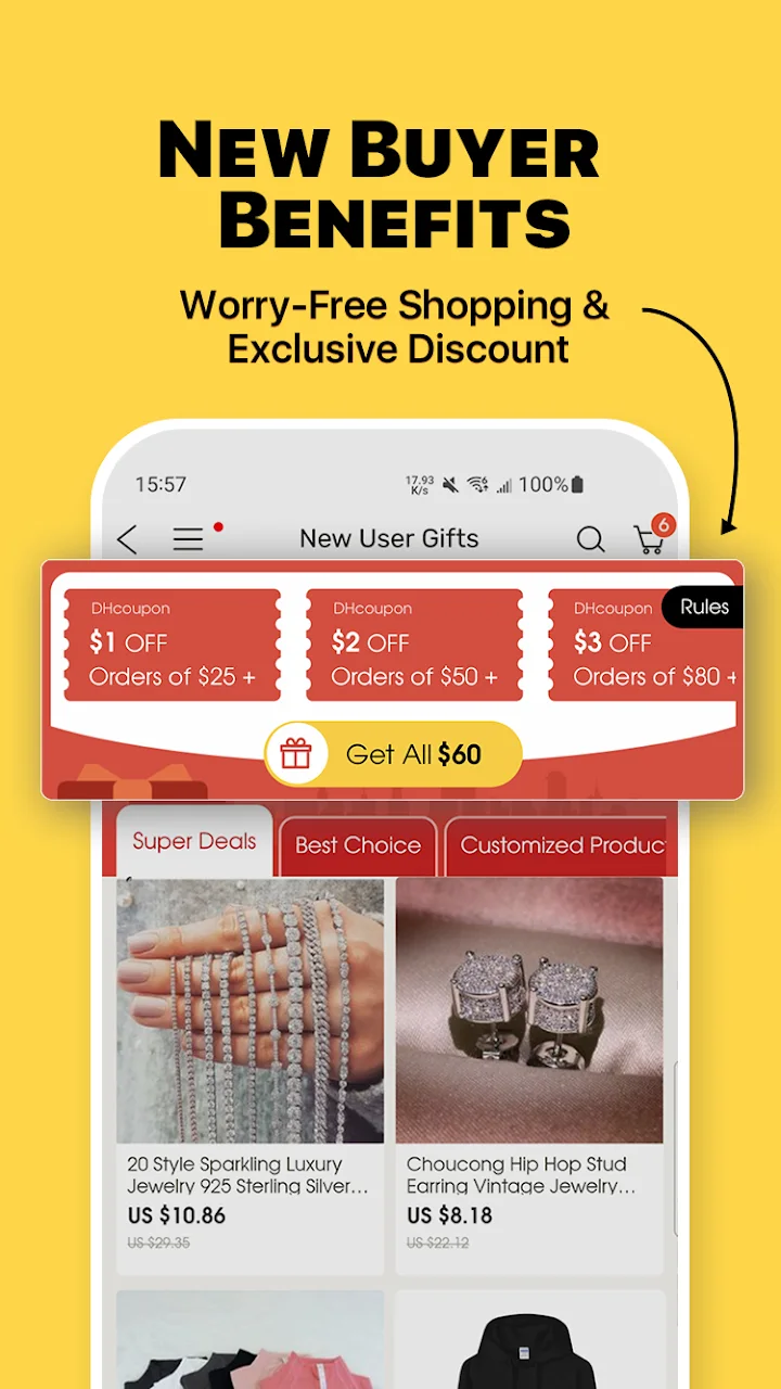 تصویر فروشگاه‌های عمده آنلاین DHgate