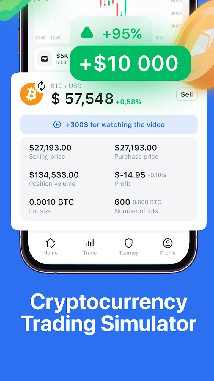 تصویر Cryptoguru: شبیه‌ساز معاملات