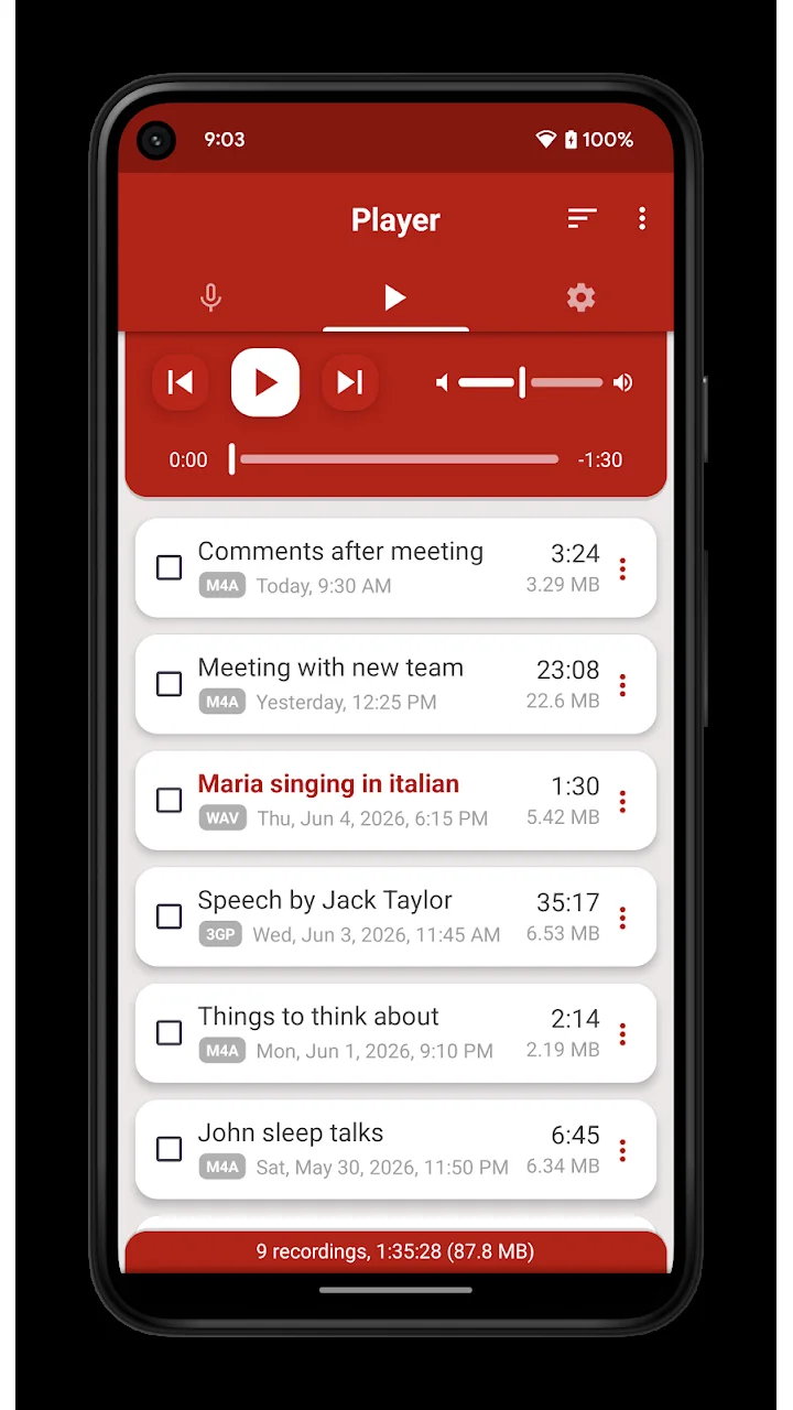 تصویر Voice Recorder Pro