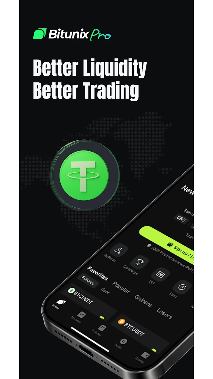 تصویر Bitunix Pro: خرید بیت کوین و ارزهای دیجیتال