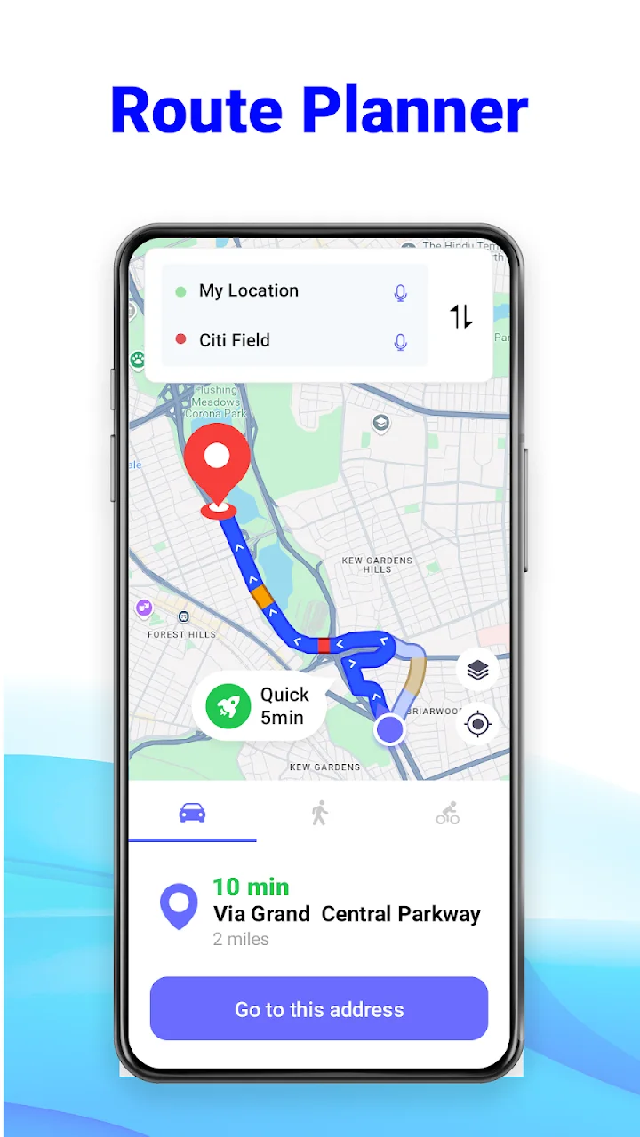 تصویر برنامه‌ریز مسیر GPS: نقشه رادار
