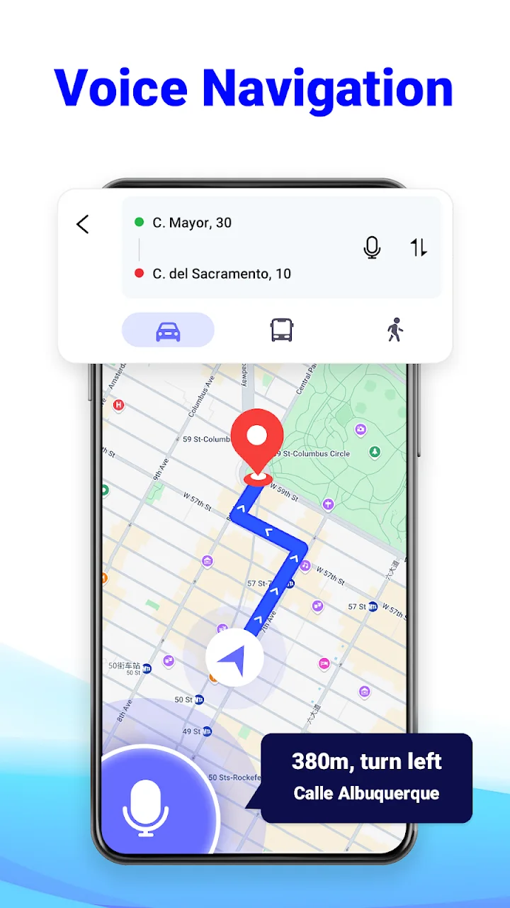 تصویر برنامه‌ریز مسیر GPS: نقشه رادار