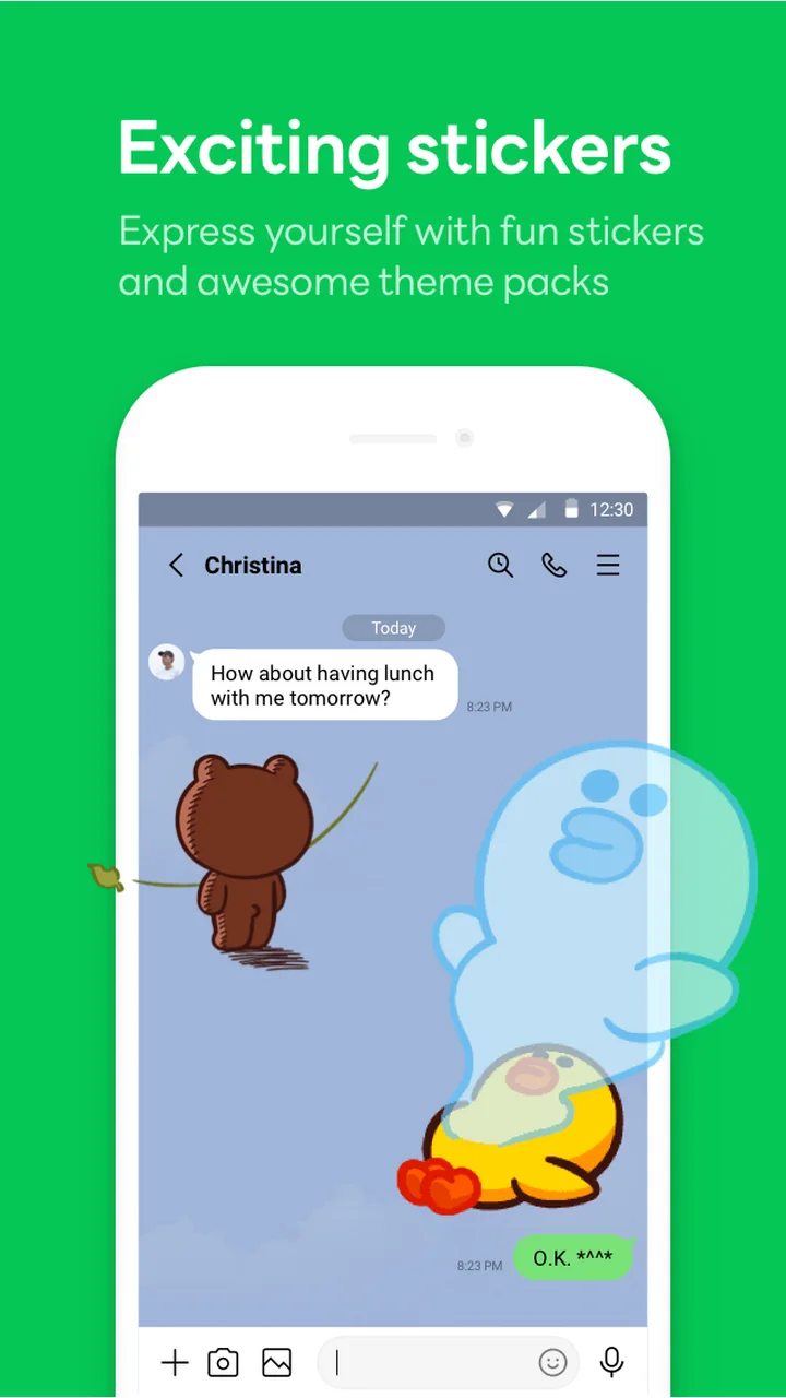 تصویر LINE: تماس‌ها و پیام‌ها