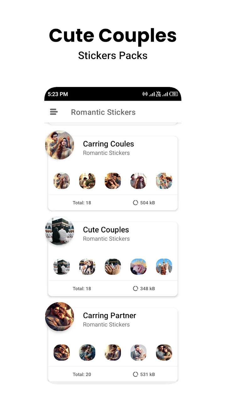 تصویر استیکرهای رمانتیک واتساپ WASticker.ly