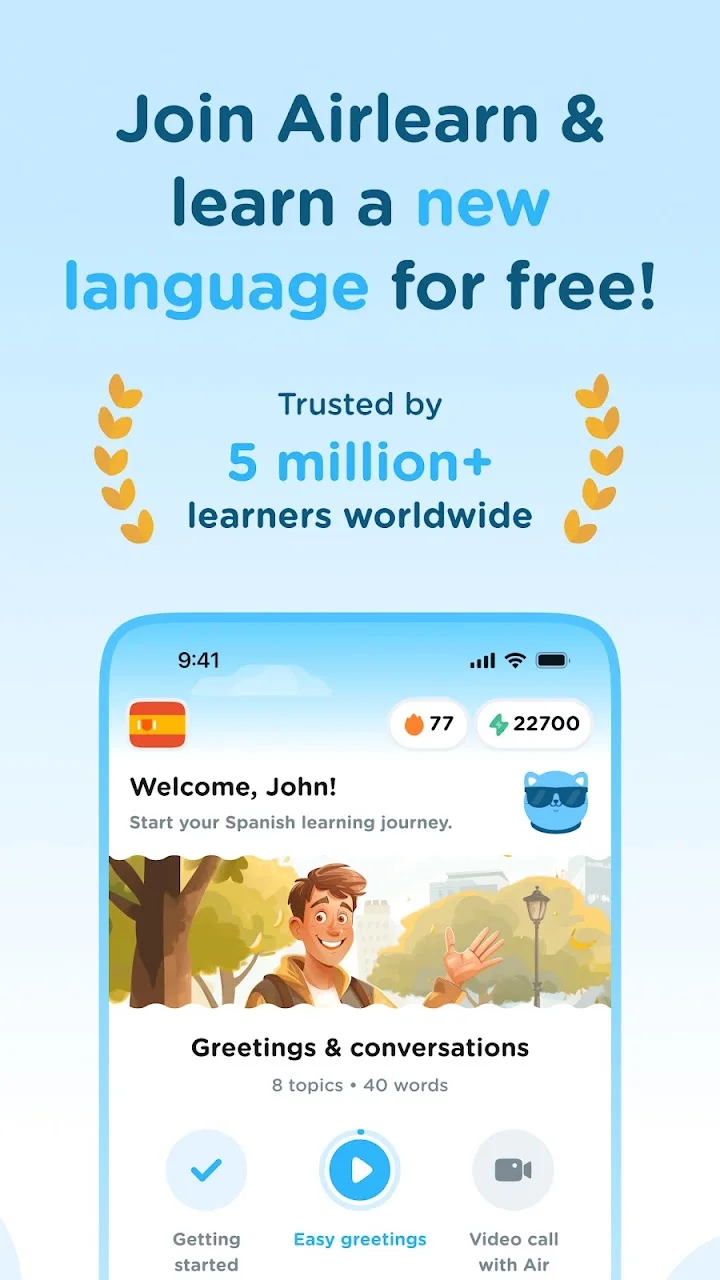 تصویر Airlearn - یادگیری زبان