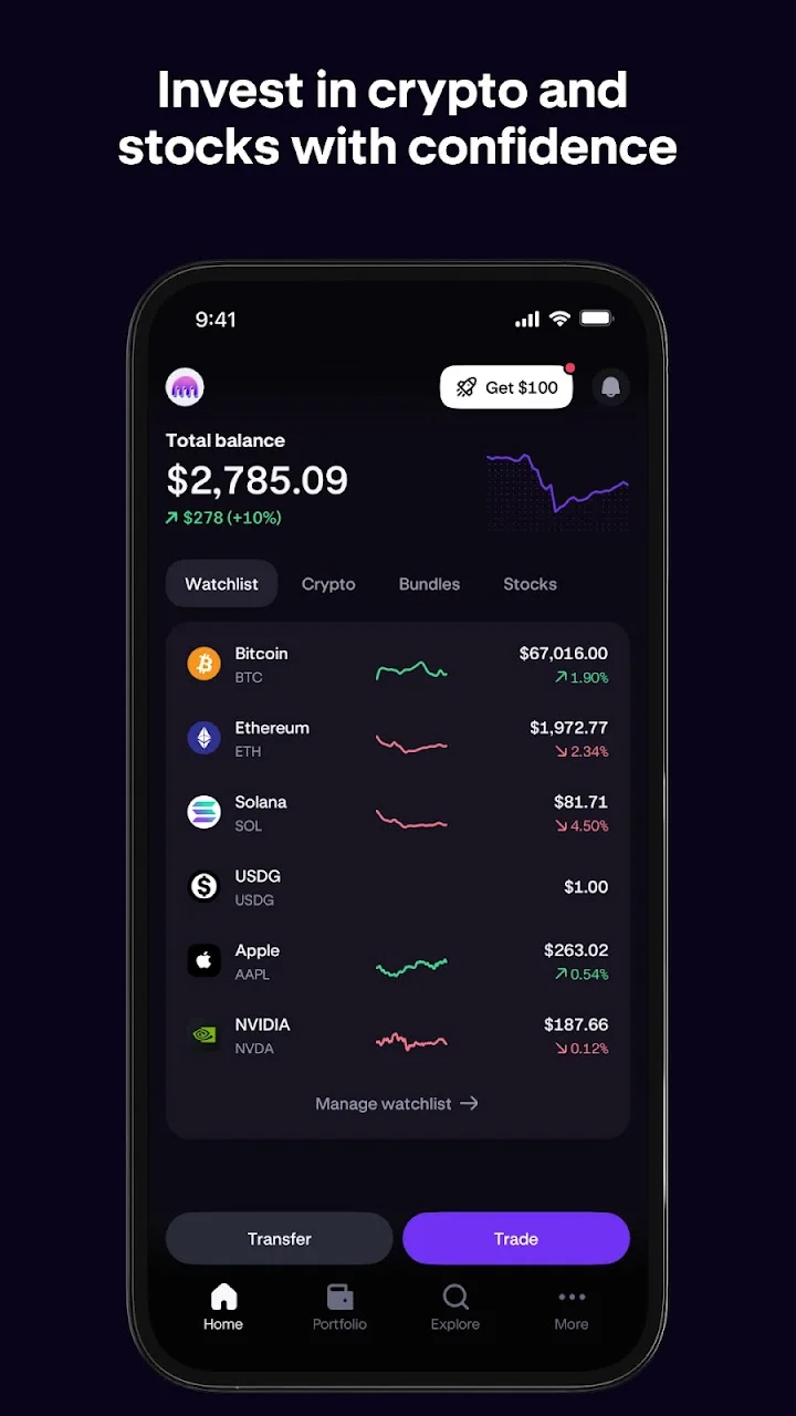 تصویر Kraken: خرید ارز دیجیتال و سهام