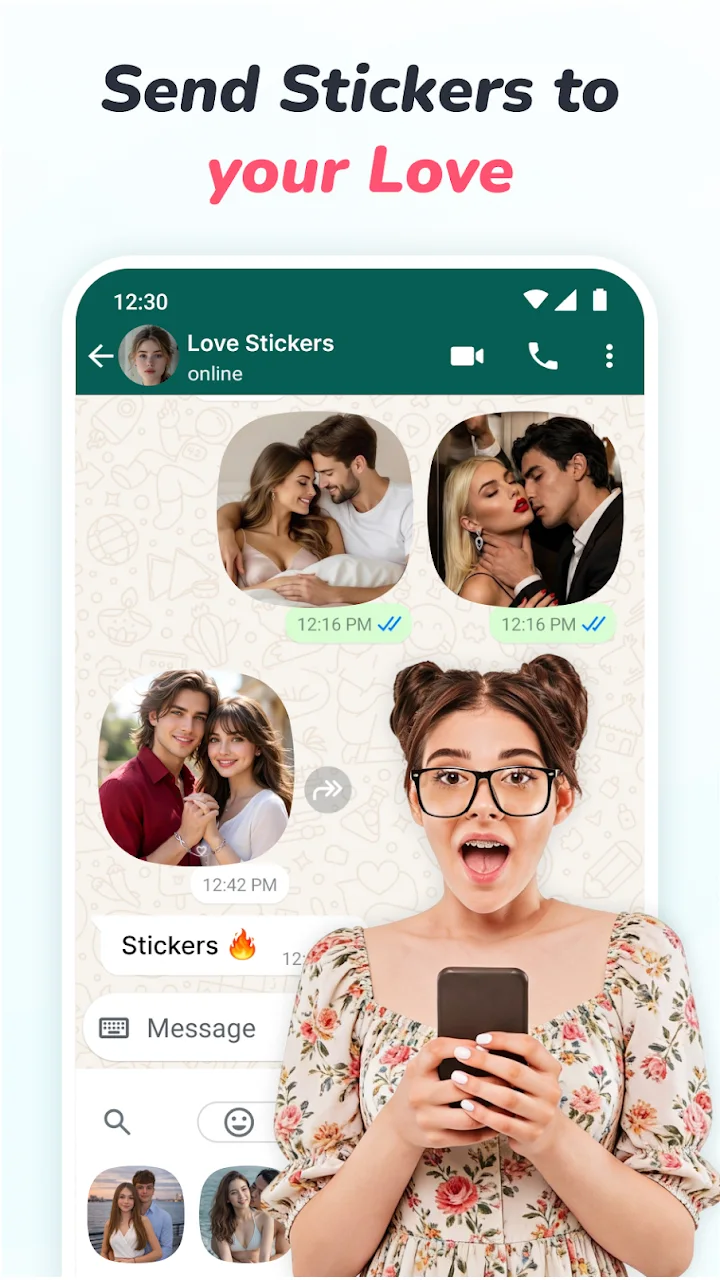 تصویر استیکرهای رمانتیک WAStickers