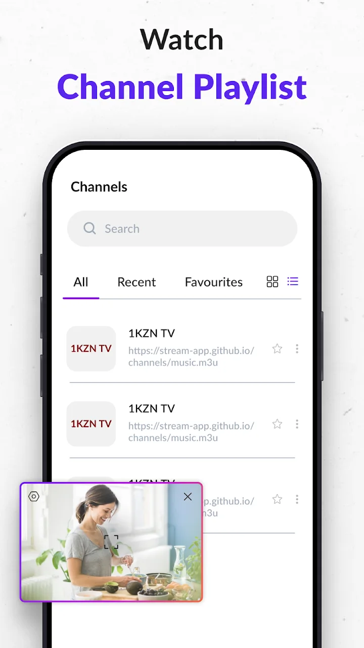 تصویر پلی‌ر انجام‌دهنده IPTV - تلویزیون زنده هوشمند