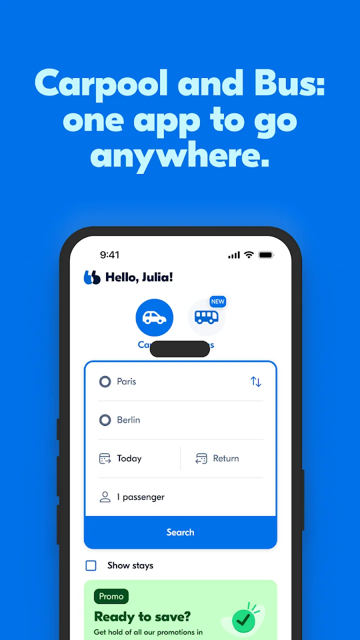 تصویر BlaBlaCar: اشتراک‌گذاری سفر و اتوبوس