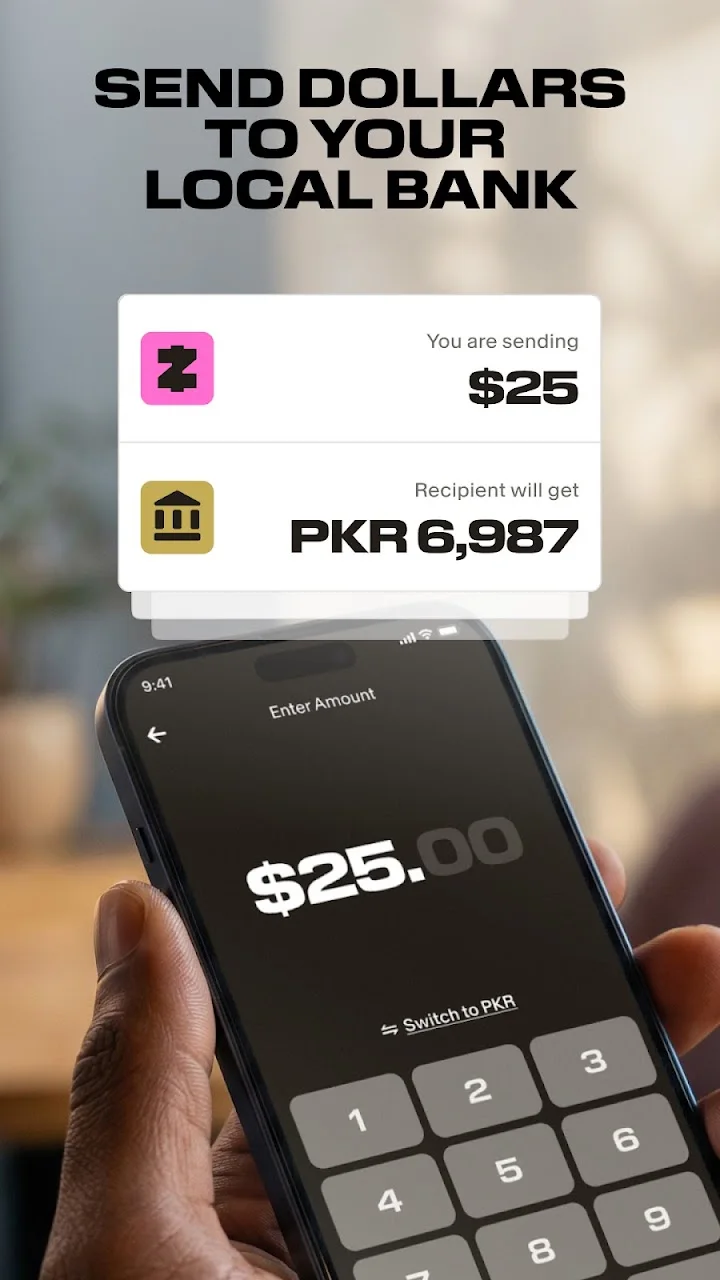 تصویر ZAR: اپلیکیشن کیف پول جهانی USD