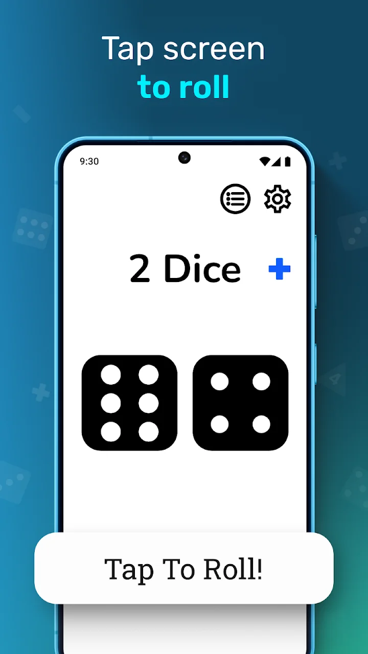 تصویر چرخ‌دنده تاس: تکان دهید و پرتاب کنید