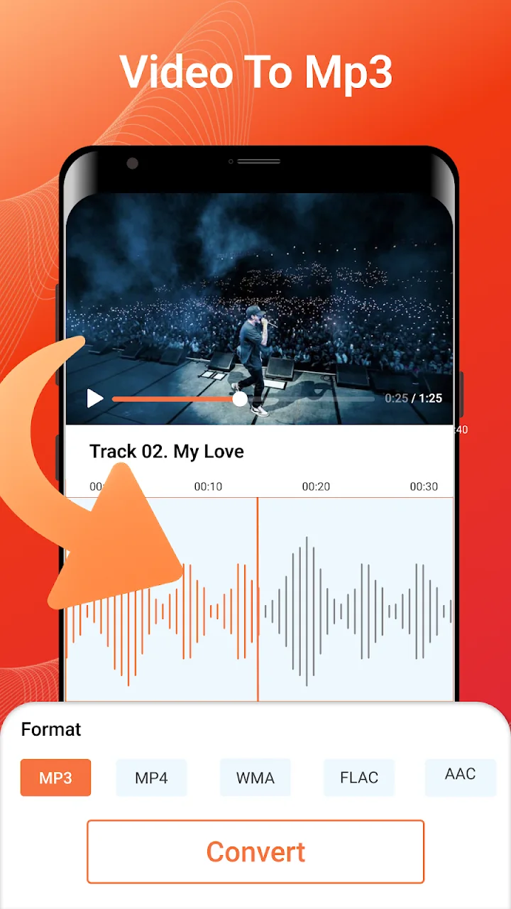 تصویر تبدیل کننده MP3 - ویدئو به MP3