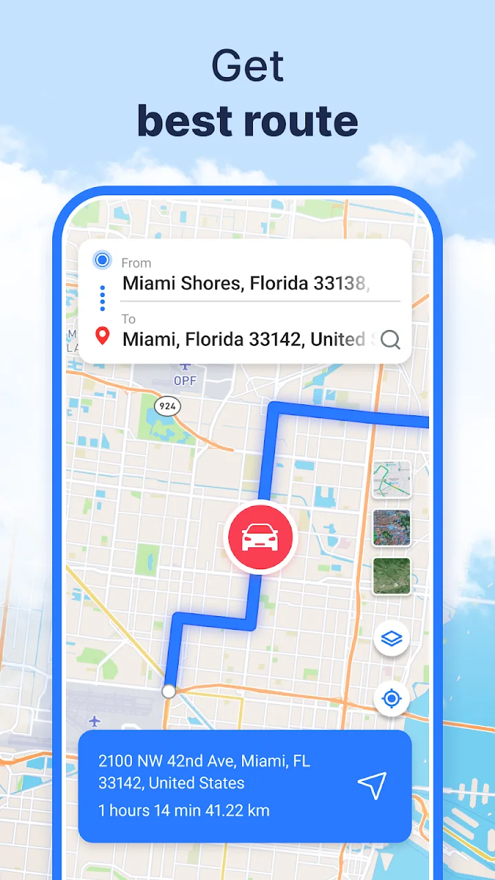 تصویر ناوبری GPS: نقشه زمین زنده