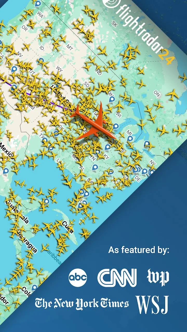 تصویر ردیاب پرواز Flightradar24